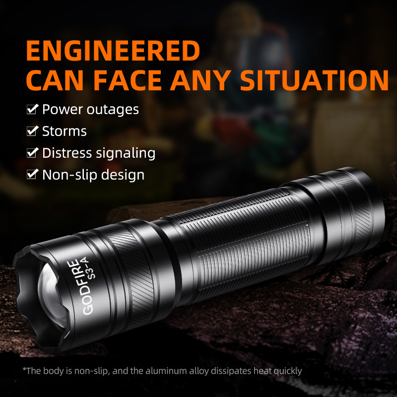 GODFIRE LED Flashlight Portable  Torches Flashlights for Outdoor Camping Hiking Home