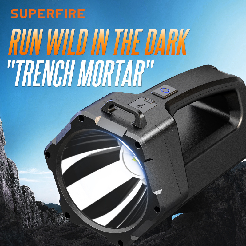 High quality Type-C rechargeable searchlight bright big light cup handheld searchlight with charging indicator light