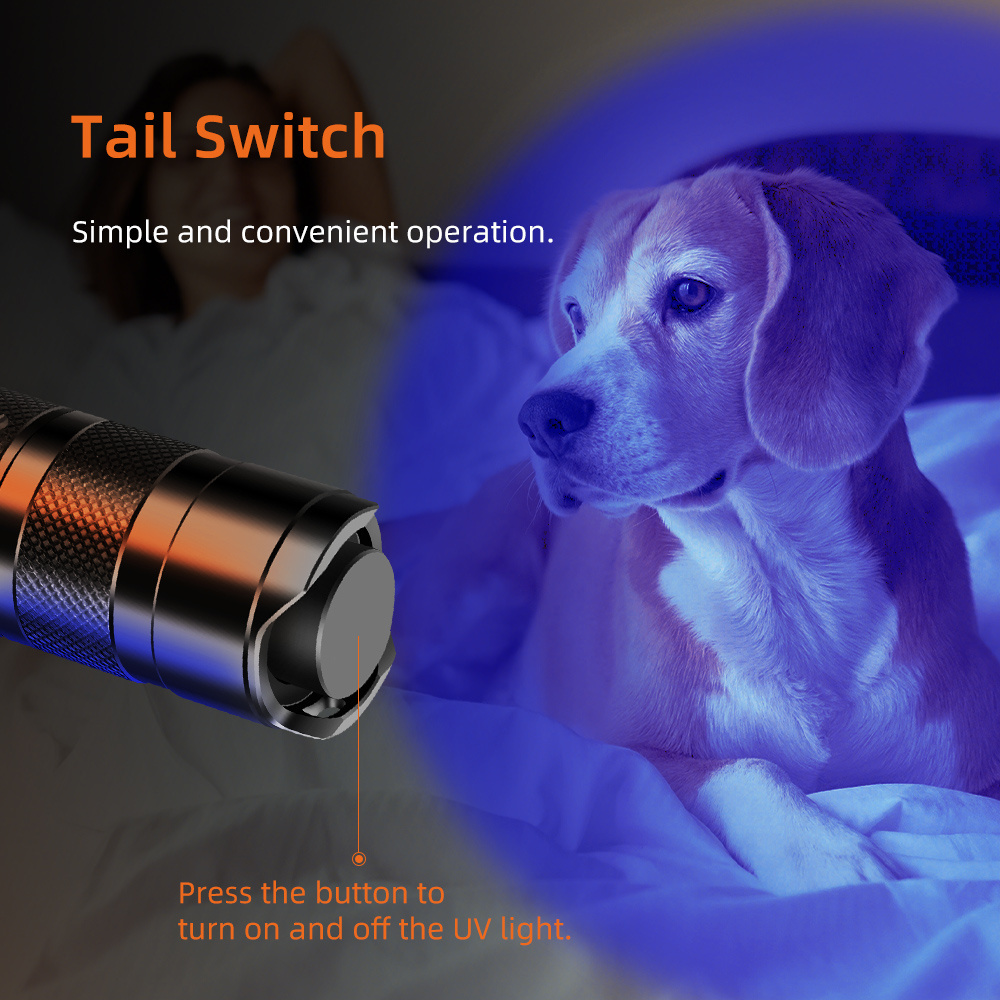 365nm uv flashlight  Black Light Inspection Flashlight UV 365 nm Urine Detector LED UV Flashlights