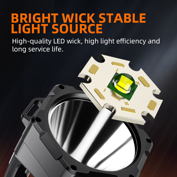 High quality Type-C rechargeable searchlight bright big light cup handheld searchlight with charging indicator light