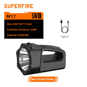 High quality Type-C rechargeable searchlight bright big light cup handheld searchlight with charging indicator light