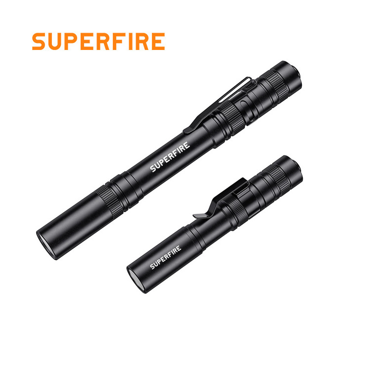 LED Pocket Pen Light mini Flashlight dry battery edc  flashlight with Clip  for Inspection  Work repair