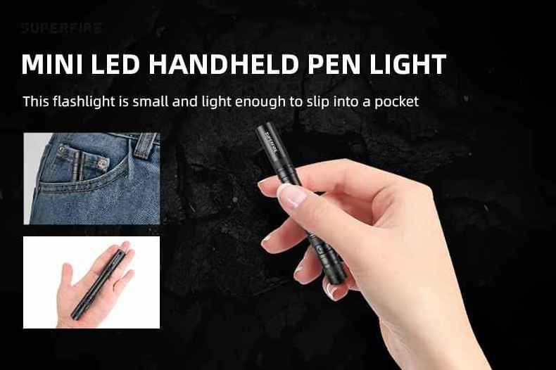 Mini Light LED Pocket Pen Light Compact Flashlights with Clip for Tight Spaces Inspection Nurses & Medical Use