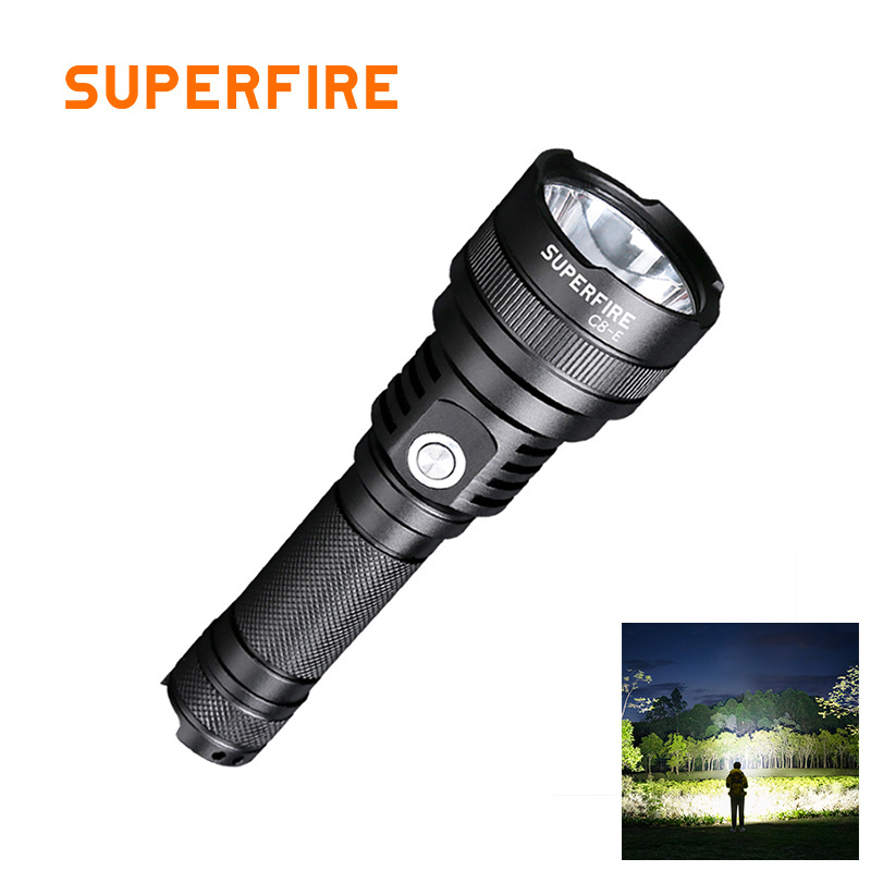 Hot selling portable black torch light rechargeable waterproof led flashlight for camping