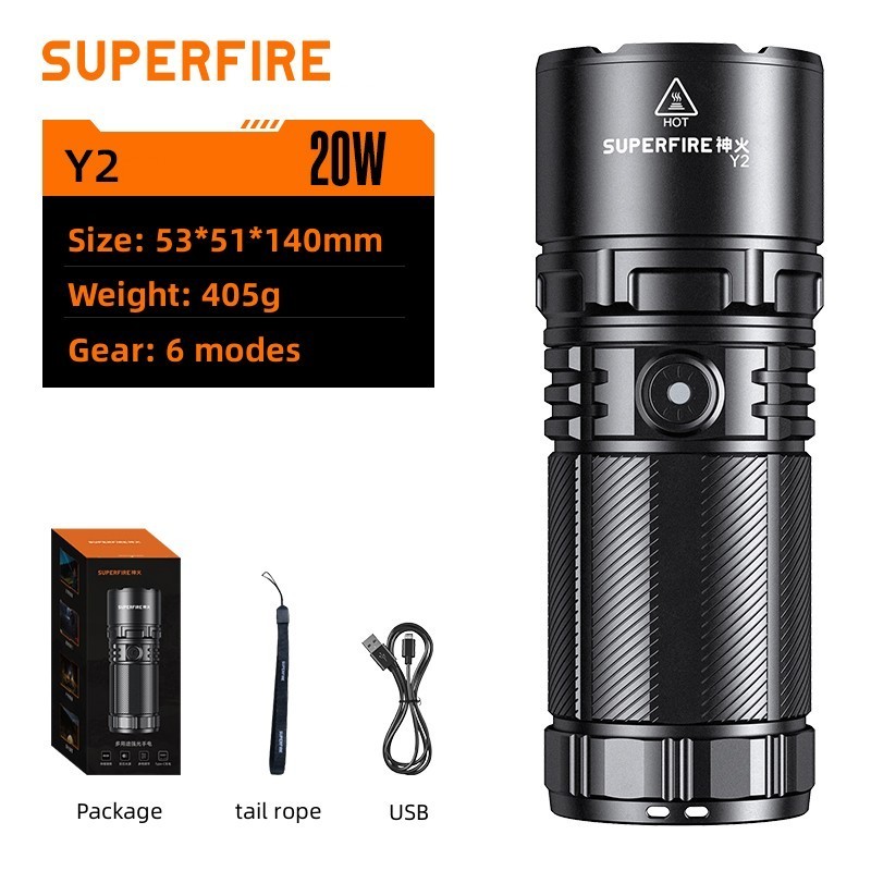 Customized Professional Aluminum Alloy Appearance Powerful Torch Led Zoom Flashlight With Tail Rope