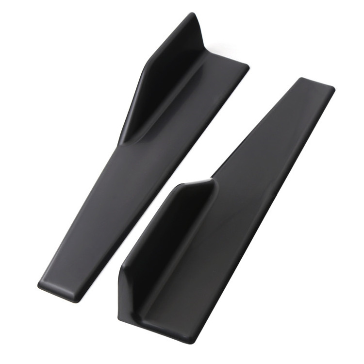 DTouch 45cm Car Side Skirts Protect Rocker Panel Splitter Spoiler Body Kit Gloss Black Universal Fit Most Vehicles