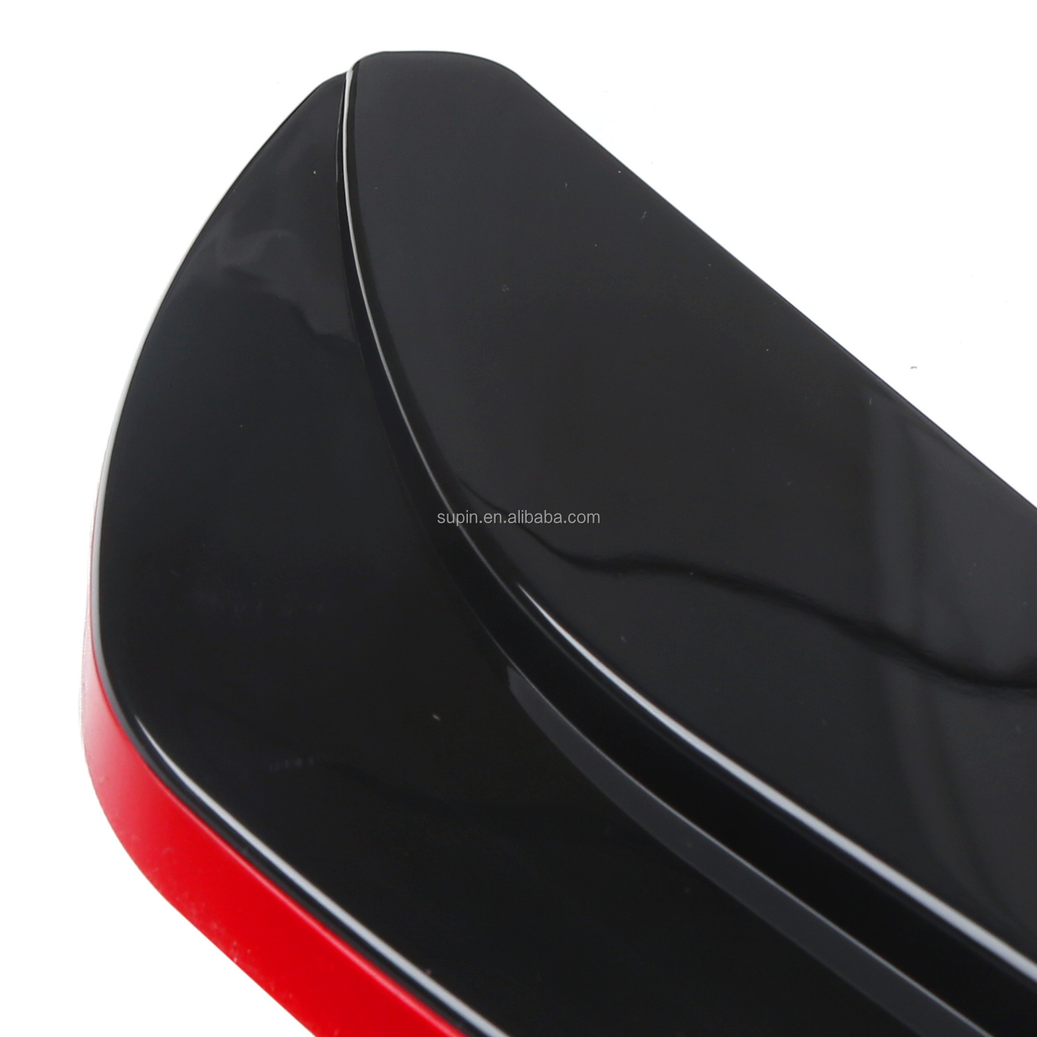 DTouch Car Rear Bumper Lip Diffuser  Protect Splitter Spoiler Gloss Black with Red Trim Universal Fit Most Vehicles