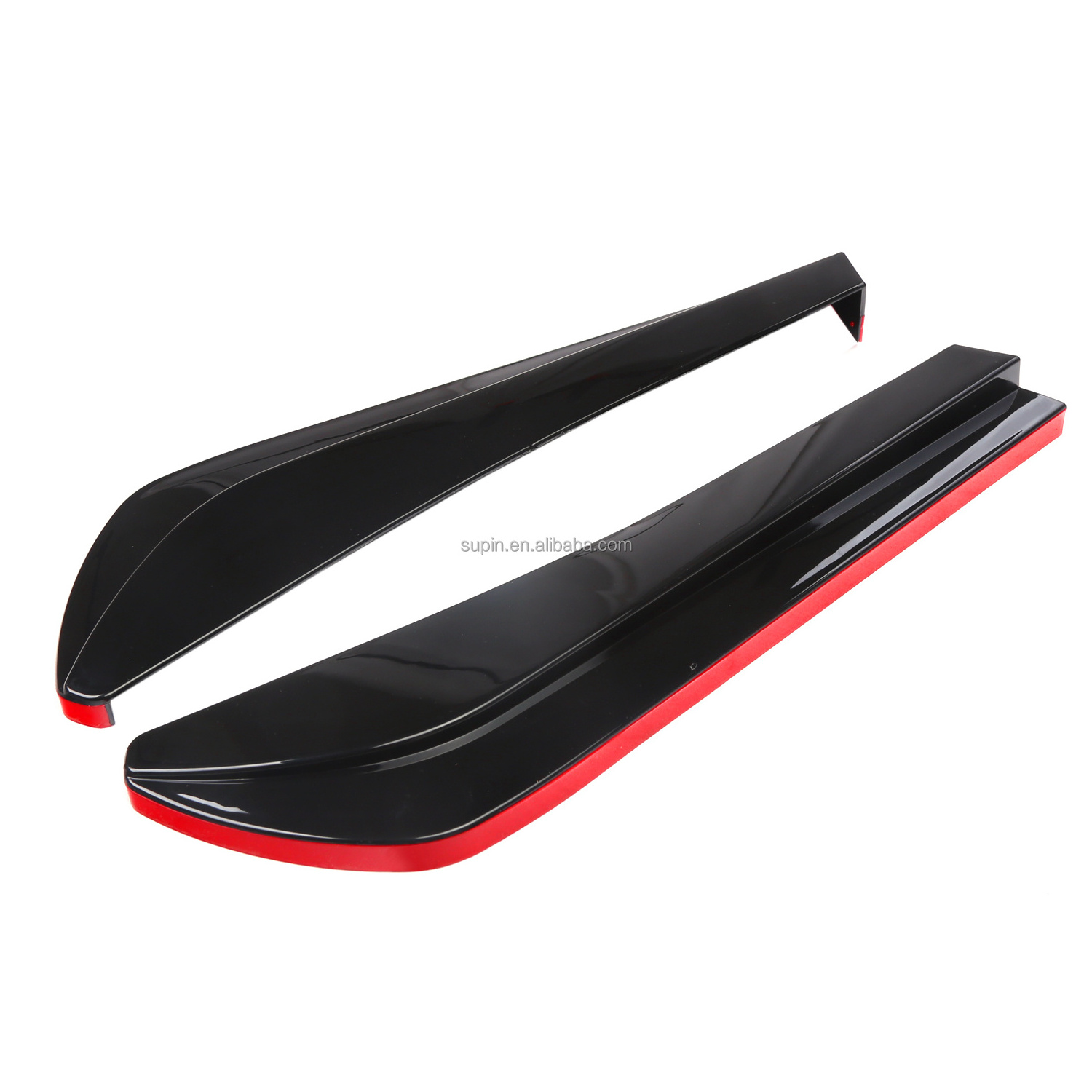 DTouch Car Rear Bumper Lip Diffuser  Protect Splitter Spoiler Gloss Black with Red Trim Universal Fit Most Vehicles