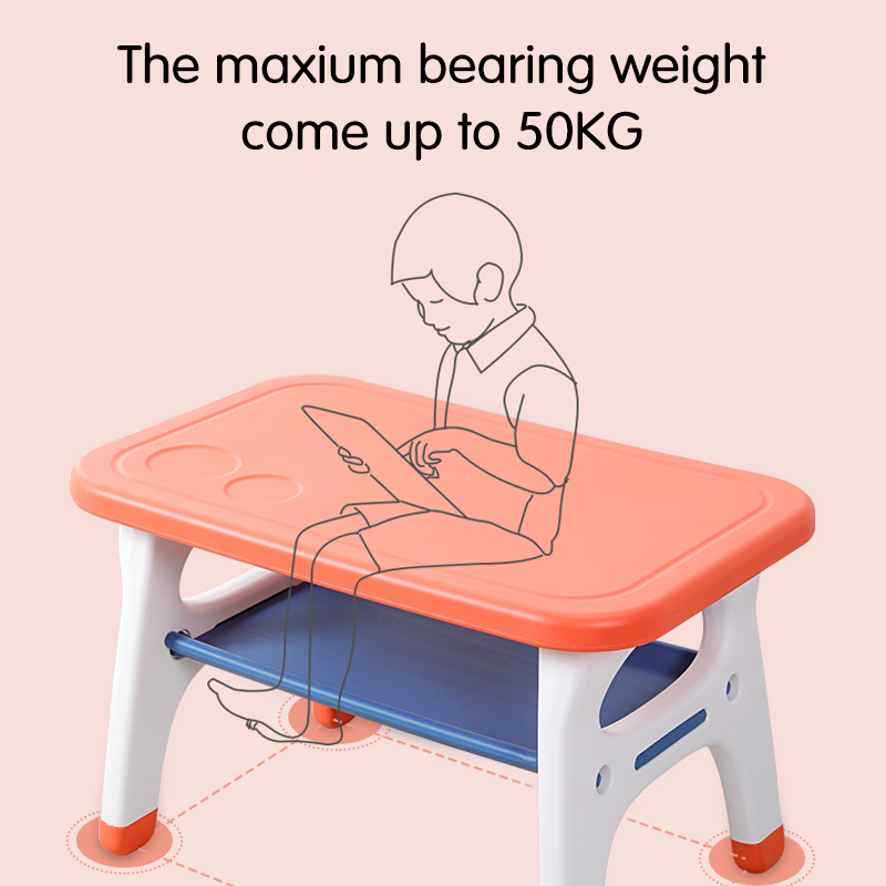 SUPLAYER Customizable OEM Free Samples Baby Plastic Homework Desk Children Furniture Study Tables and Chair Set for Kids