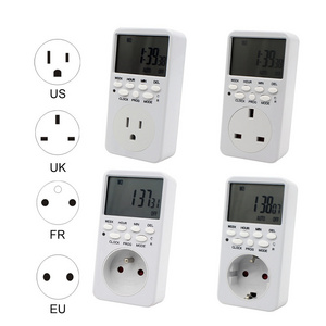 24h Electronic Timer Switch 220v Programmable Digital  Kitchen Timers Eu Uk Uk Us Fr School Bell Timer Plug Socket