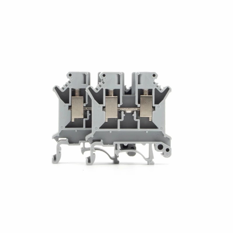 Electrical Connector Din Rail Uk-6n Connect Terminal Block 57a 800v  0.2-6 Wire Range Fuse Terminal Block Connector