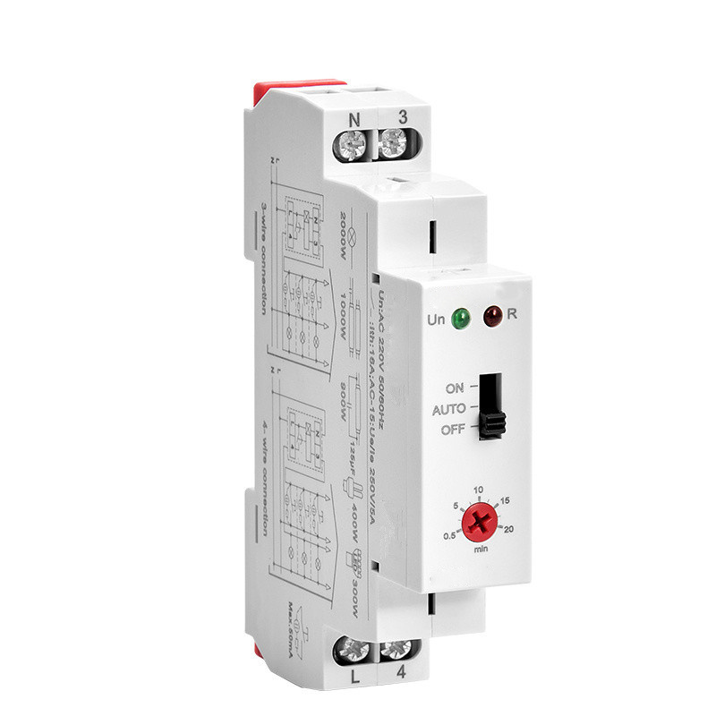 Factory Direct Sale 230V AC16A Delay off Relay Lighting Timer Switch Din Rail width Mechanical Timer Switch