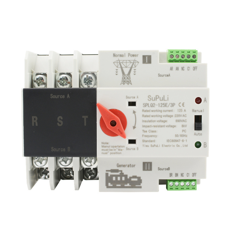 125a 3 Phase Dual Power Transfer Switch Ac Automatic Transfer Switch Automatic Transfer Switching(Ats)