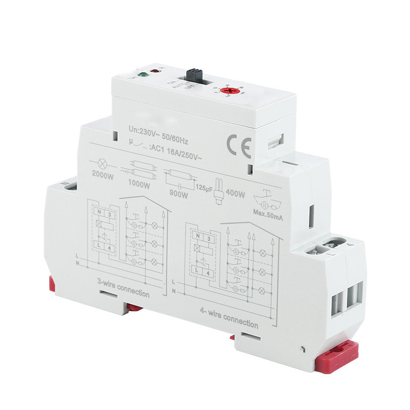 Factory Direct Sale 230V AC16A Delay off Relay Lighting Timer Switch Din Rail width Mechanical Timer Switch