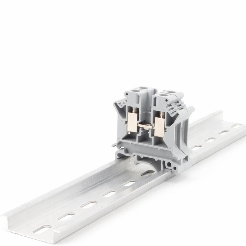 Electrical Connector Din Rail Uk-6n Connect Terminal Block 57a 800v  0.2-6 Wire Range Fuse Terminal Block Connector