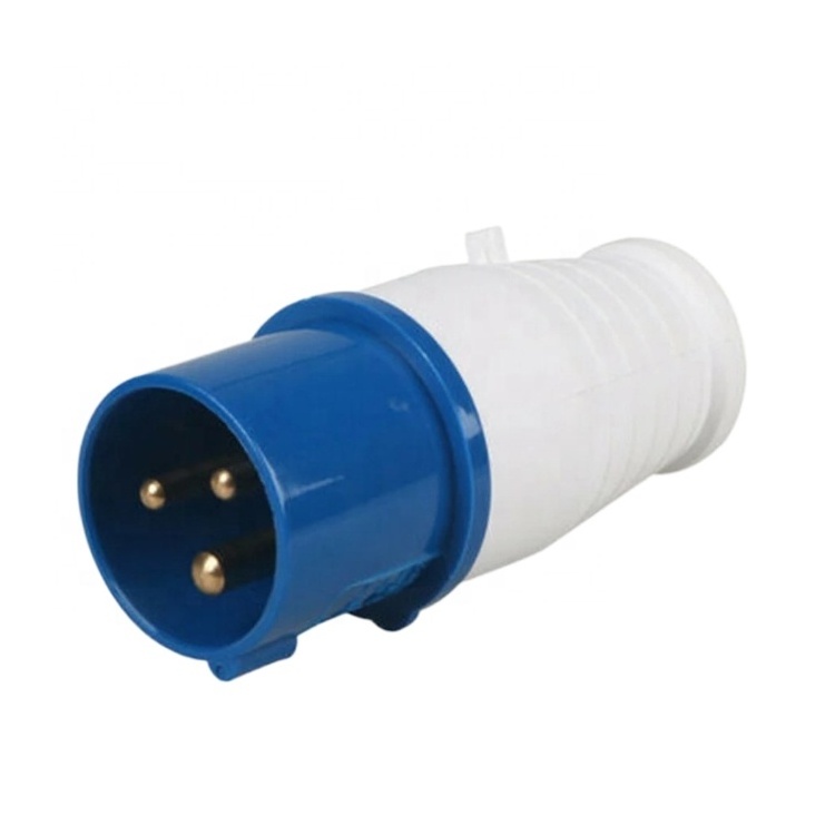 Outdoor Industrial Plug And Socket Connector Waterproof Ip67 Industrial Plug Socket With Cover 32a Electric Male Plug