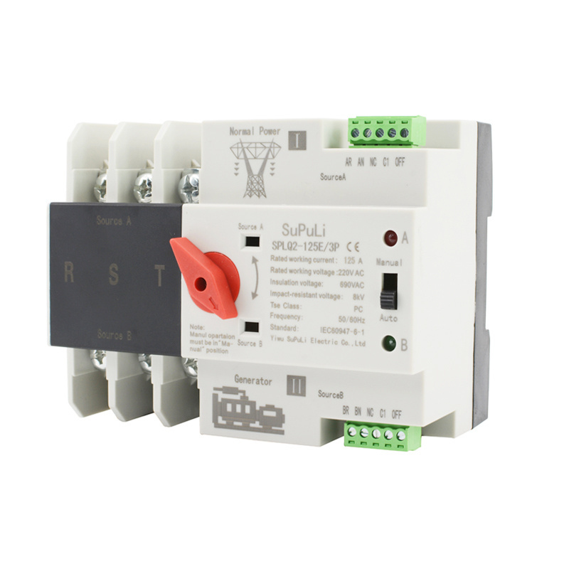 125a 3 Phase Dual Power Transfer Switch Ac Automatic Transfer Switch Automatic Transfer Switching(Ats)