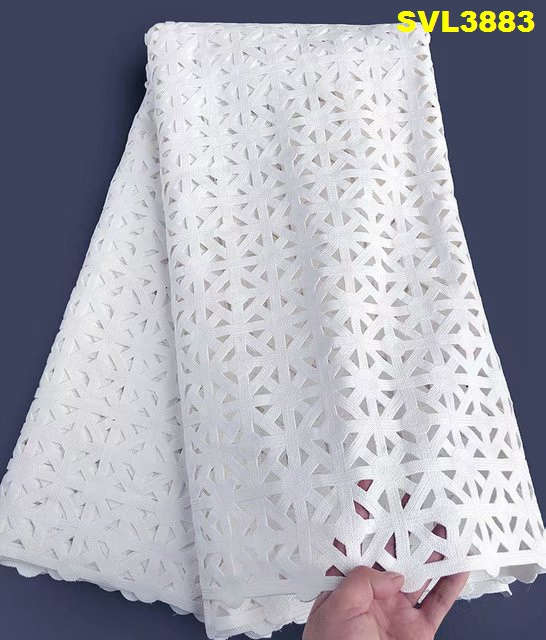 Pure white High quality Swiss Voile Lace / Africa Cotton Lace/embroidery Swiss Voile Lace Fabric