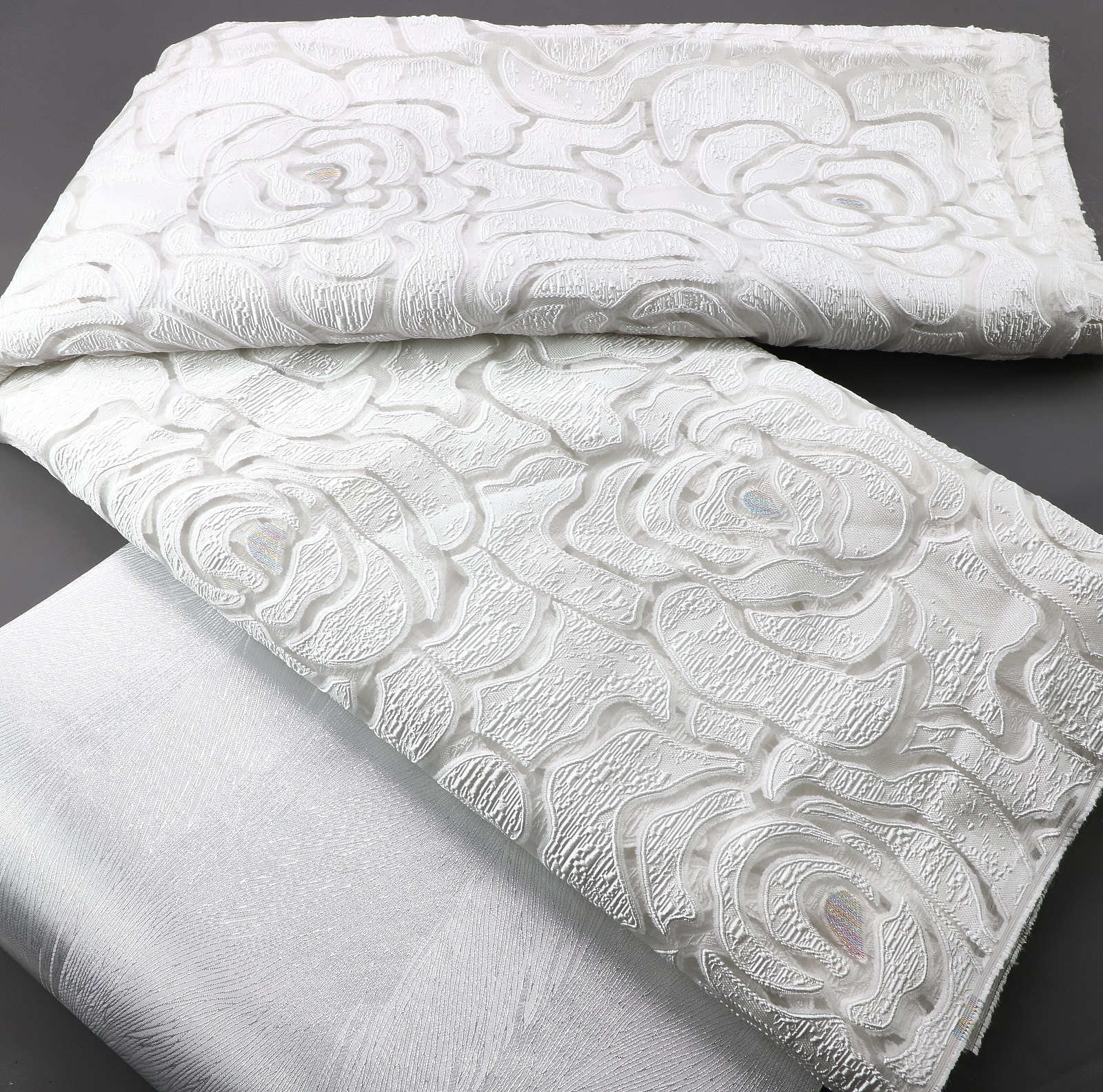 Supoo Floral Design Textiles 100% Polyester Woven Brocade Satin Jacquard Fabric For dress