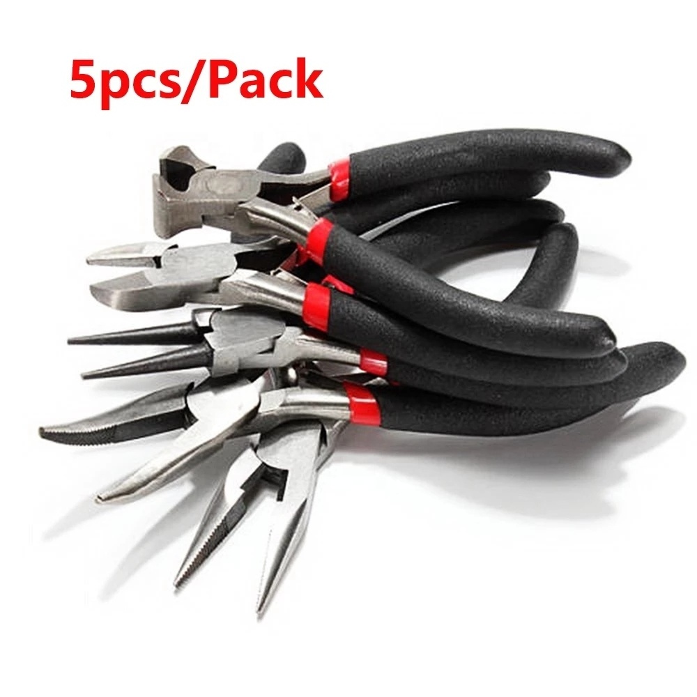 4.5/5 inch Long Nose Mini Plier Tools Light Multifunction Weight Jewellery Making Round Flat Long Nose Bent Nose Pliers