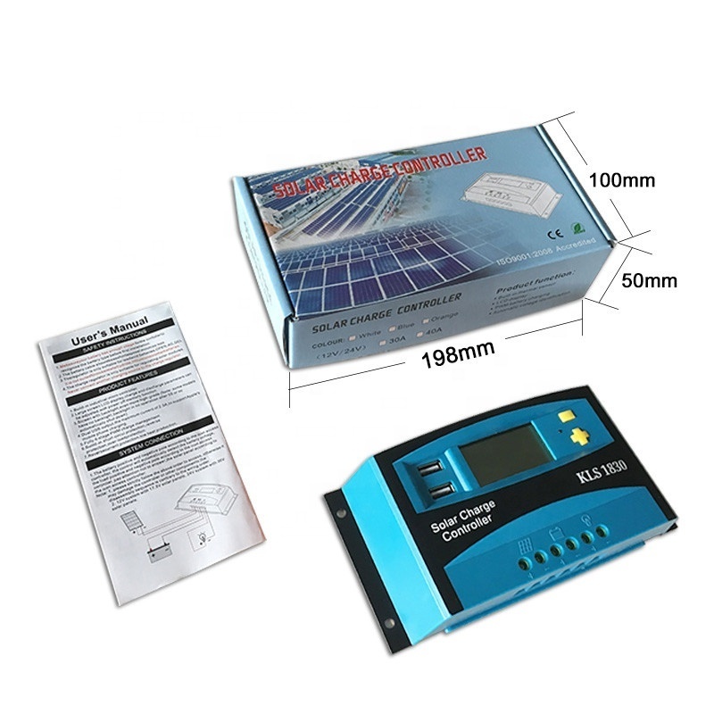 CE RoHS Approval With Dual USB Output PWM Solar Charge Controller 30A 12V 24V