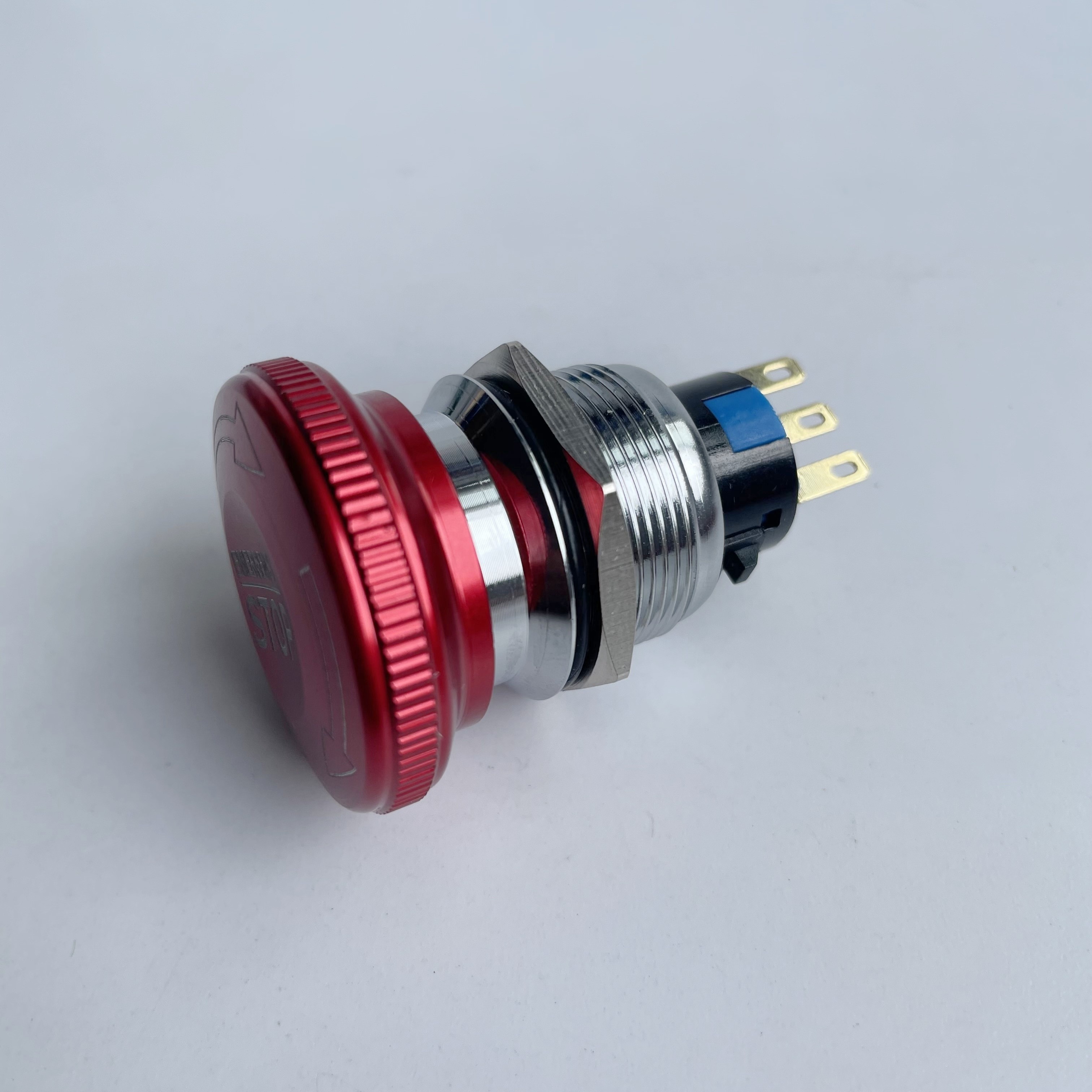 22mm 1NO1NC Waterproof Metal Latching Emergency STOP Mushroom Push Button Switch pushbutton Switch Knob Rotary Switch