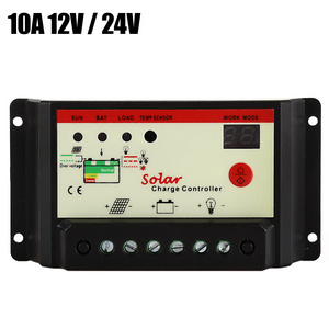 hot sale 10A 12V 24V PWM Solar Cell panels Battery Charge Controller Timer for LED street lighting or solar home system