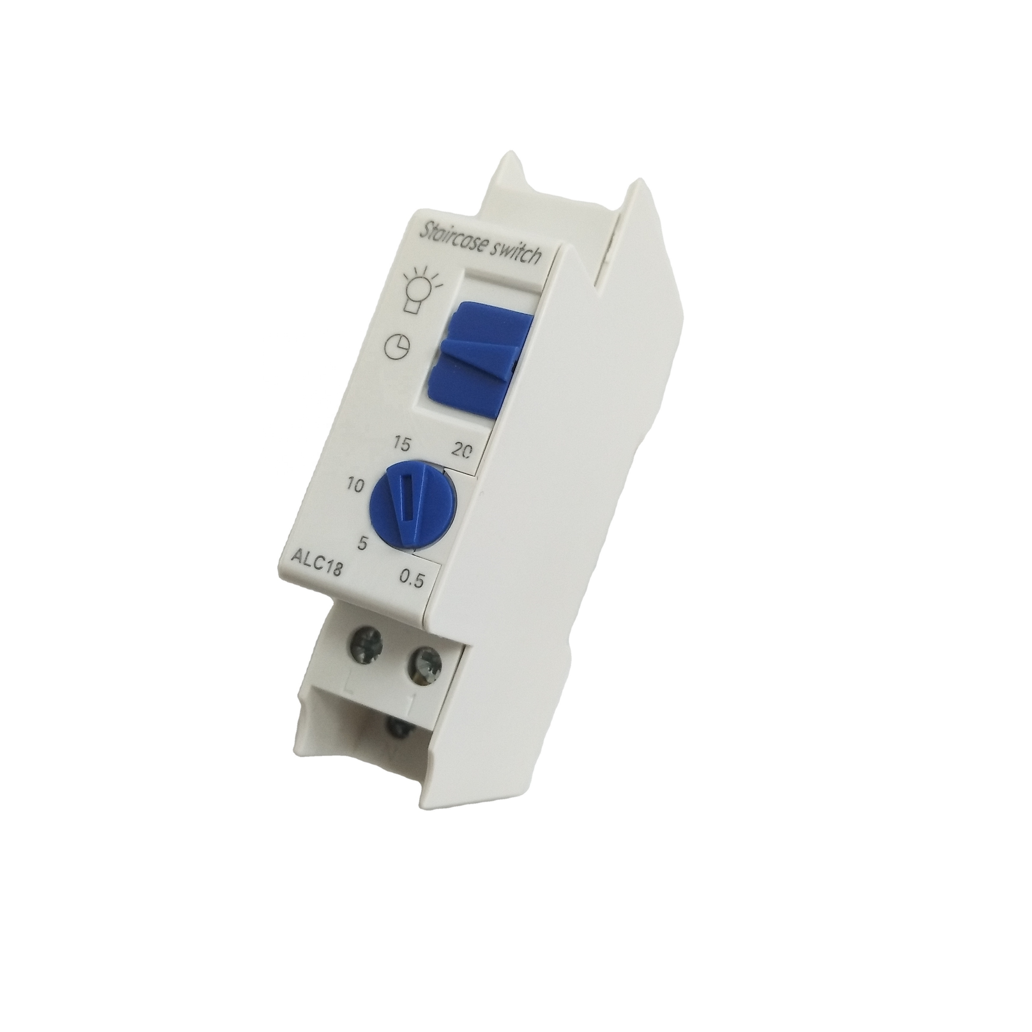 ALC18 220-240VAC 50-60 Hz 20 Minutes 0.5 Minimum Setting Unit DIN Rail Lighting Delay Staircase Timer Time Switch