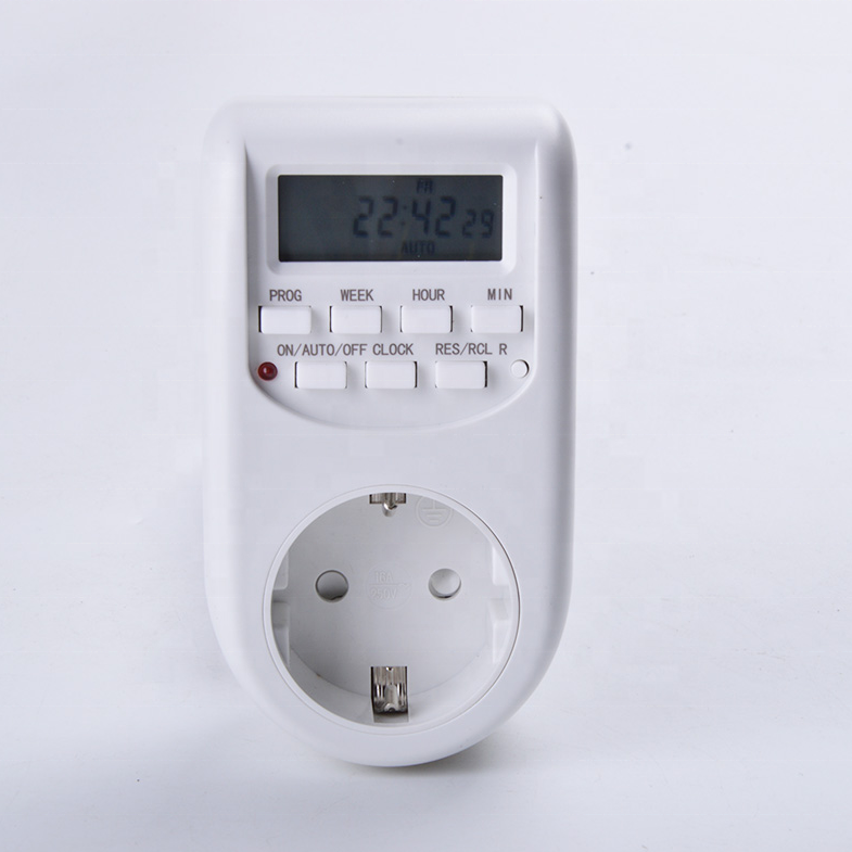 CE RoHS EU Plug In Type 220V-240V 50Hz 24 Hours Daily Weekly Programmable Digital Timer Switch AL-06G