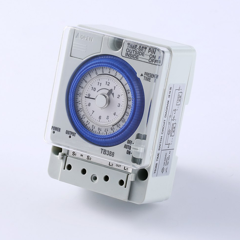 100V -240V 15A 24 Hours Mechanical Time Switch Theben Timer TB-388 with changeable Battery CE RoHS