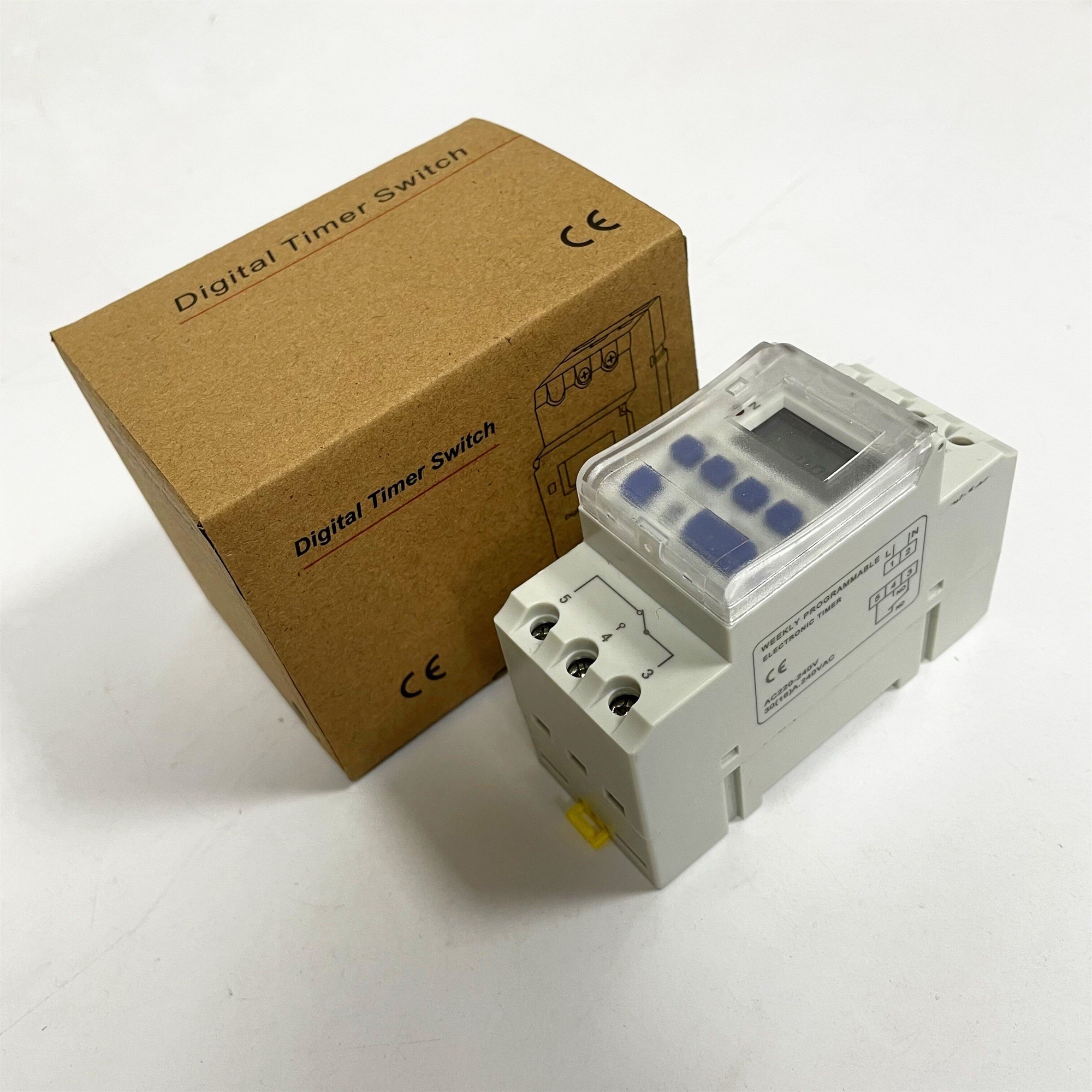 AHC15A THC15A AC 220V 240V 30A Clear Front Transparent Cover Daily or weekly Programmable Digital Timer Time Switch