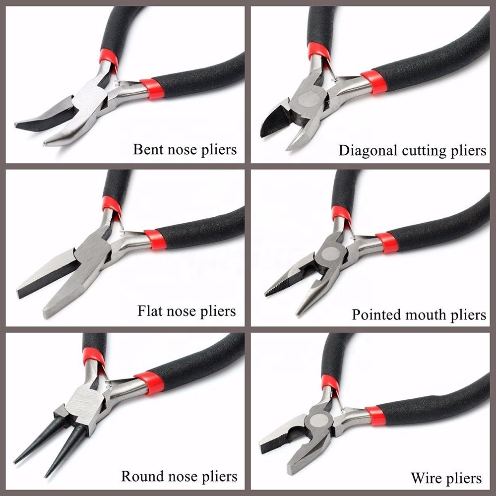 4.5/5 inch Long Nose Mini Plier Tools Light Multifunction Weight Jewellery Making Round Flat Long Nose Bent Nose Pliers