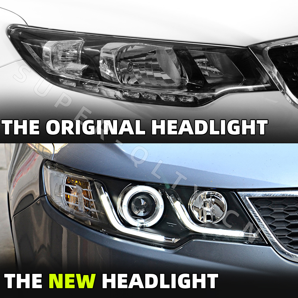 Eagle Eye Headlights for KIA FORTE Cerato 2009-2013 Headlights Head Lamp With LED Daytime Running Lights 2 PCS Car Accessory