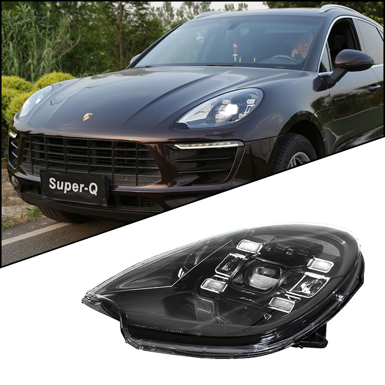 DEPO Headlights for Porsche Macan 2014-2017 LED headlight Upgrade to 2018 Styles Head Lamp Drl Projector Lens Without AFS 2 PCS