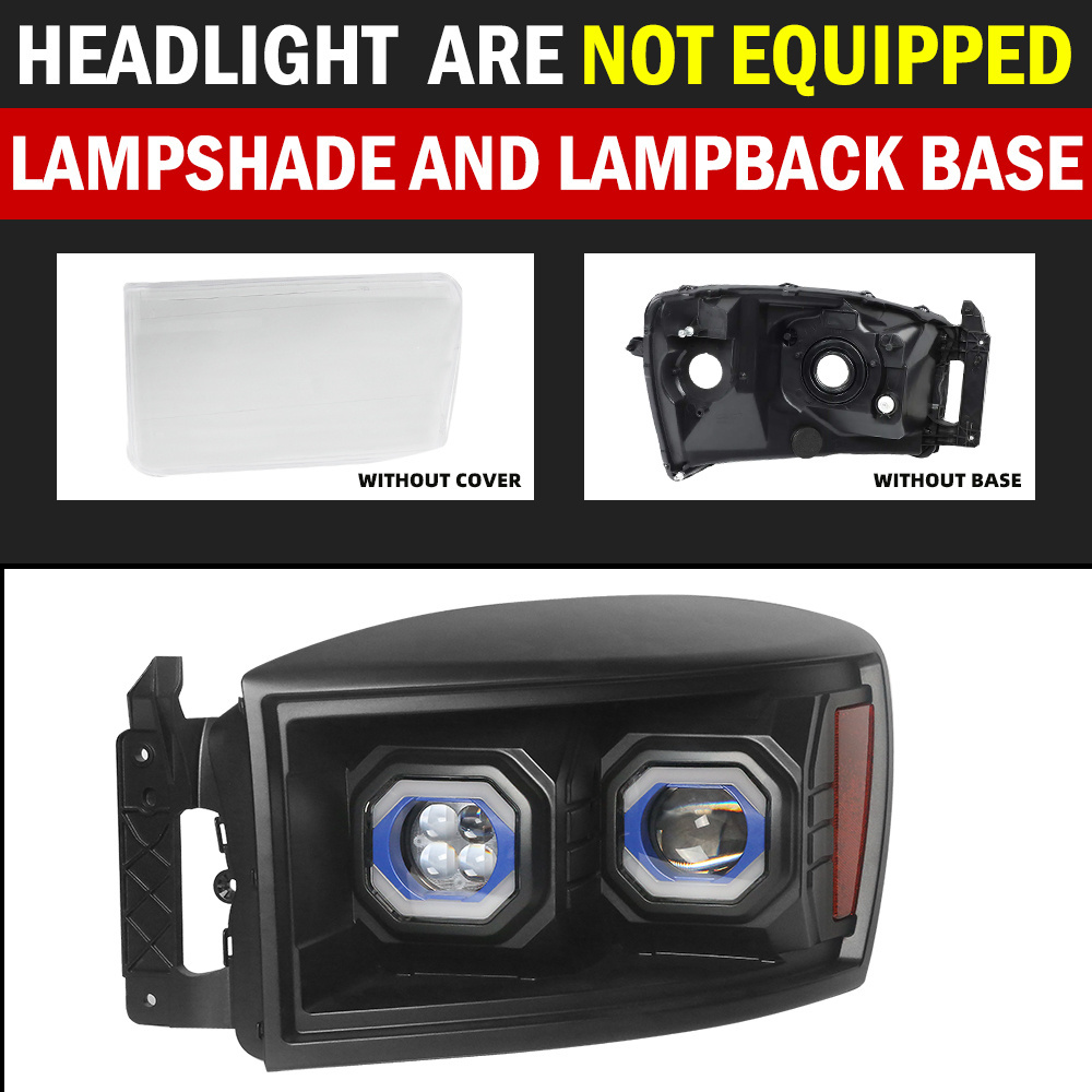 China Manufacturer Supply Custom Auto lighting assembly front led Head Light For Dodge Ram 1500 2006-2008 headlights