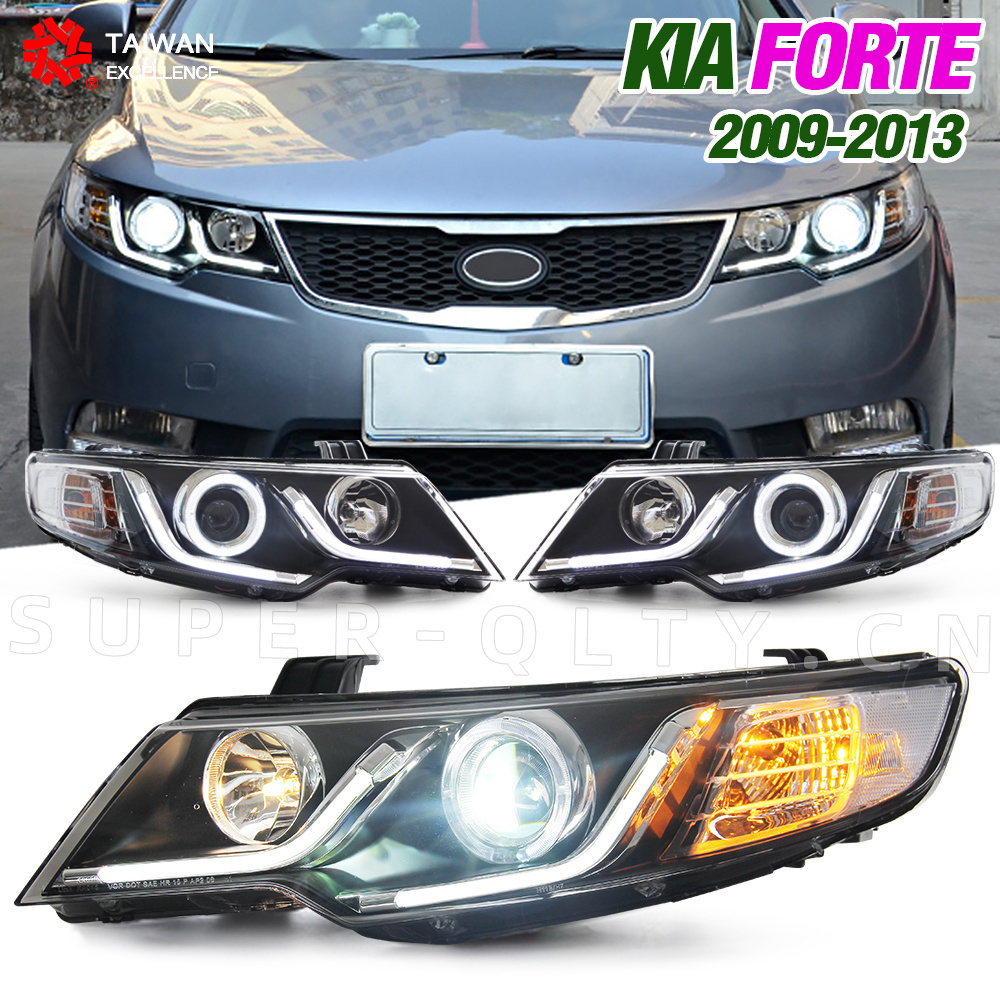 Eagle Eye Headlights for KIA FORTE Cerato 2009-2013 Headlights Head Lamp With LED Daytime Running Lights 2 PCS Car Accessory