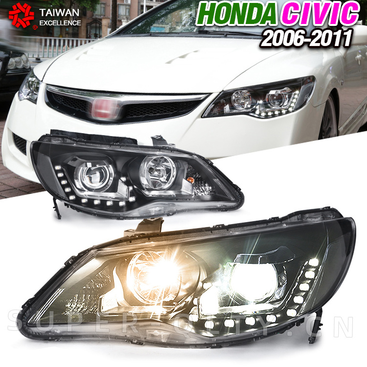 Eagle Eyes wholesales civic headlights for Honda Civic FD1 FD2 2012-2015 ciimo 2006-2011 modified headlamp  led front  headlight