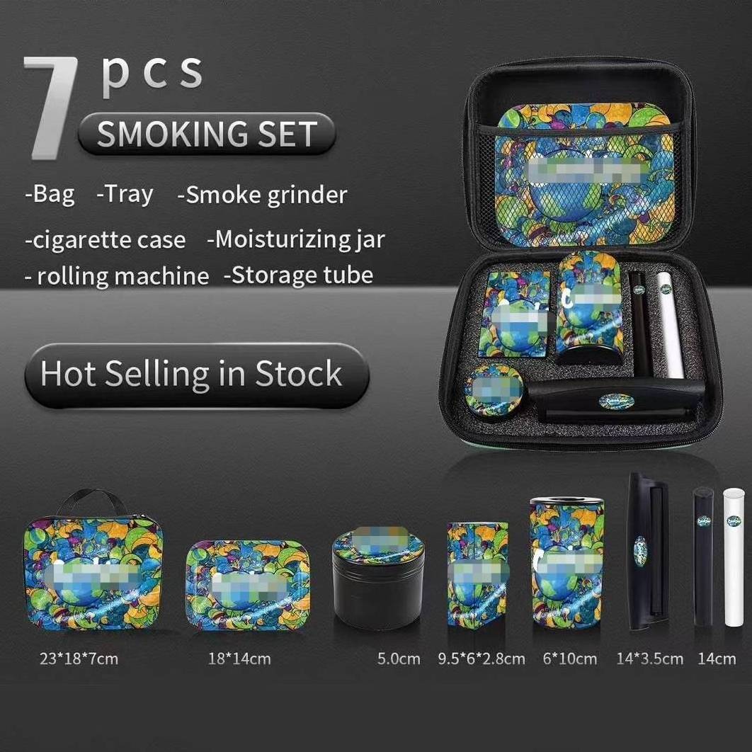 7 pcs new smoking accessories gift set hot new combo smoking products kit box smoking set products