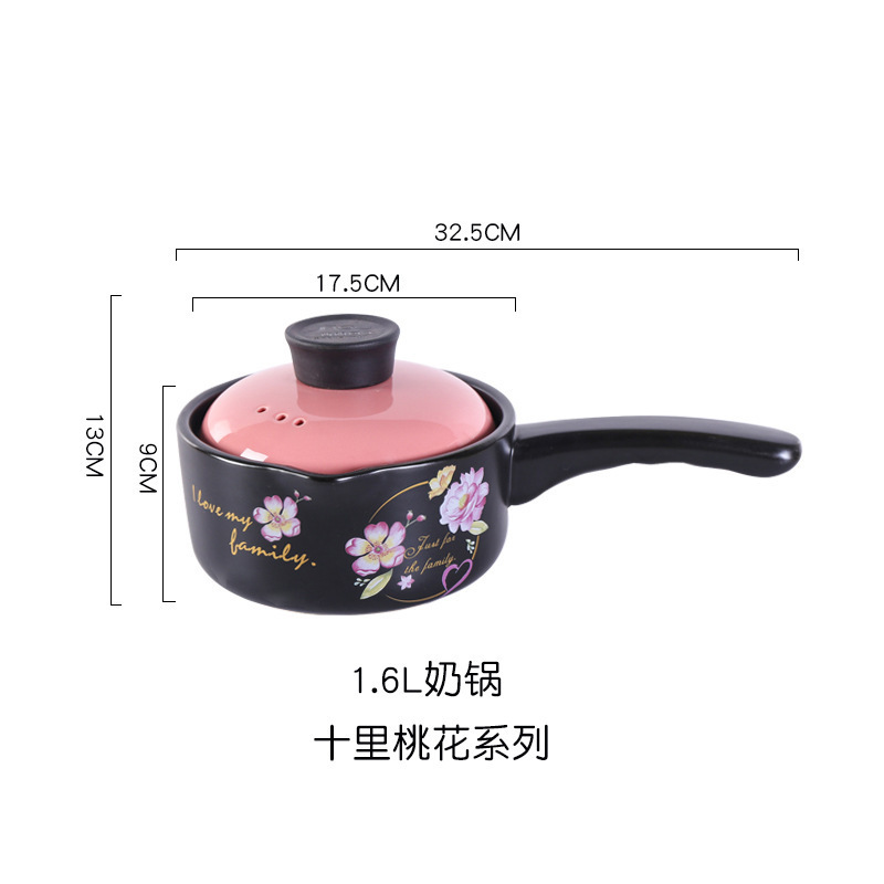 High Temperature Resistant And High-Capacity Ceramic Clay Pot Health Preservation Soup Pot With Printed Logo