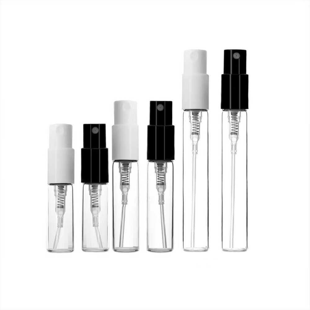 Wholesale Mini Tester Empty 1.5ml 2ml 5ml Mist Sprayer Glass Perfume Bottles  Glass Vial Perfume Spray Atomizer Sample