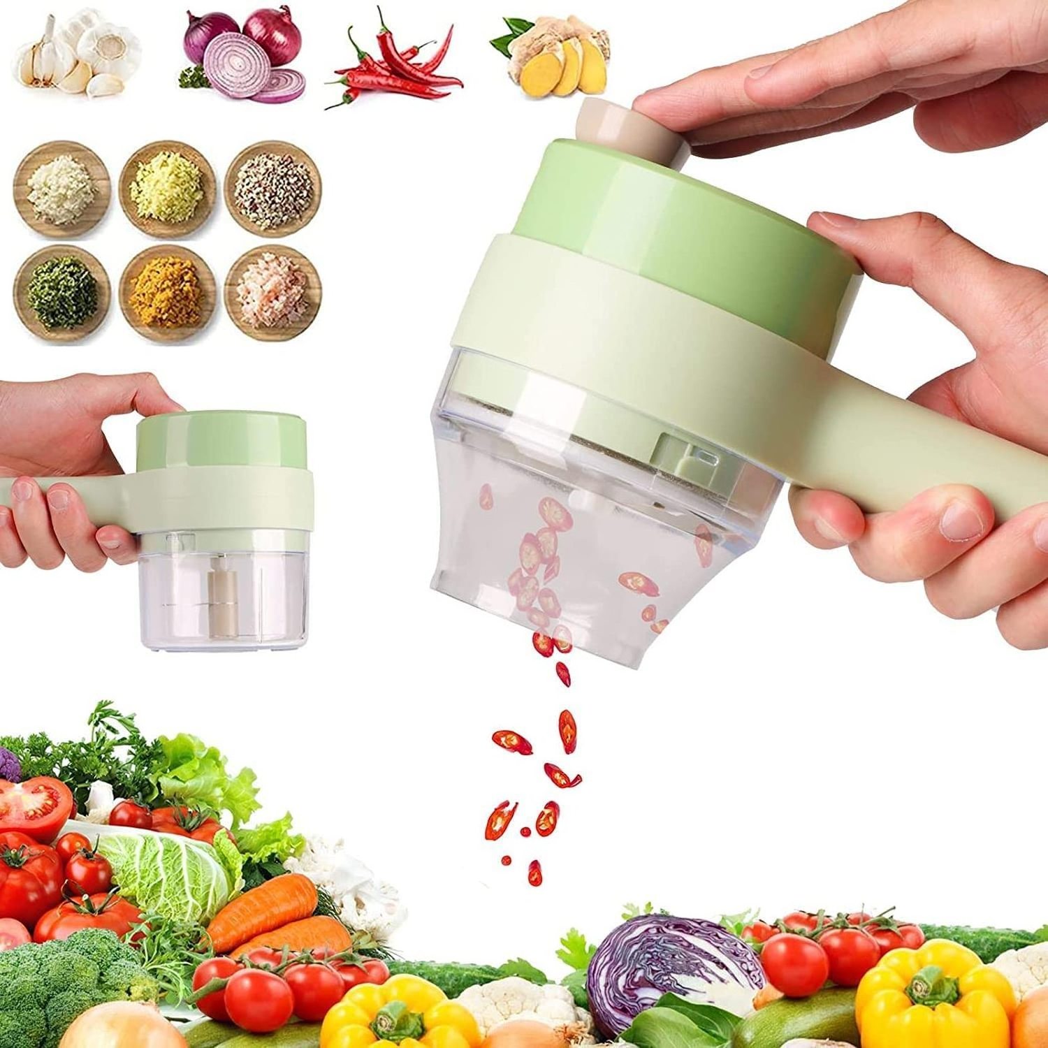 Mini Portable Wireless Usb Multi-function Vegetable Salad master Meat Processor Electric Food Chopper