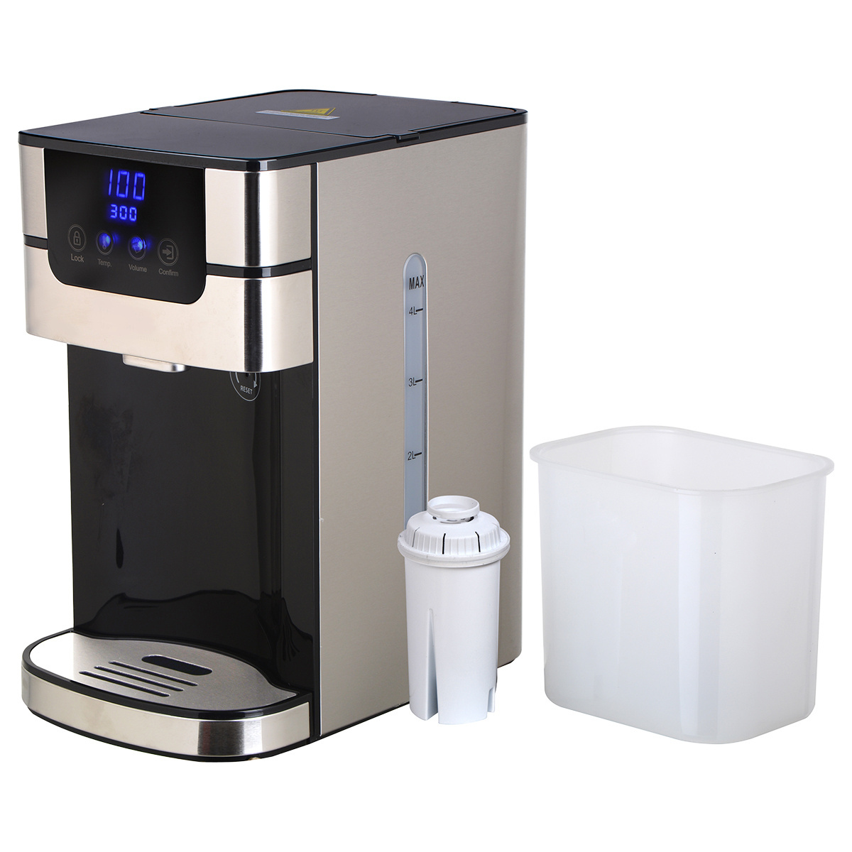 4LStainless Steel Fashion Design Water Dispenser, Standing Portable Water Dispenser With Hot Water, Instant Hot Water Dispenser.