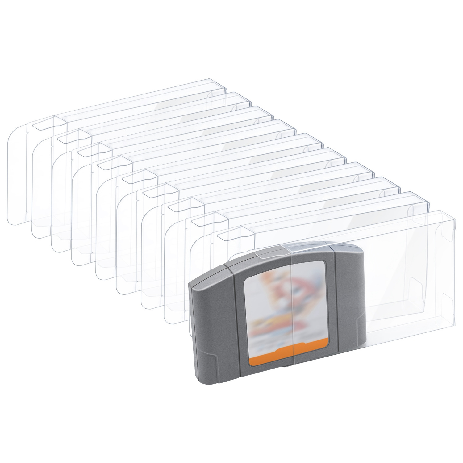 Retro for Nintendo N64 Game Cartridge Clear Scratch Resistant Protector Case Cover