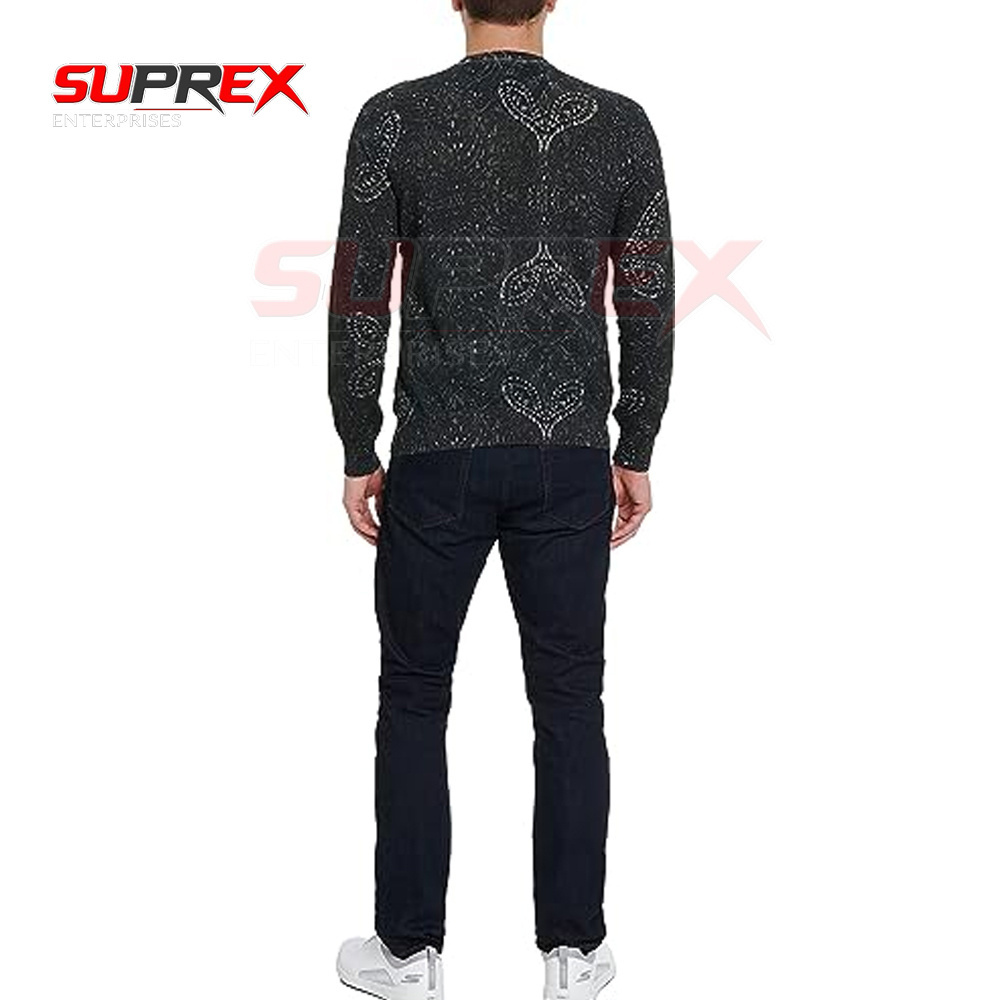 2023  embriodary  breathable    sweaters for men  long sleeves  knitted sweater casual or office wear for  men