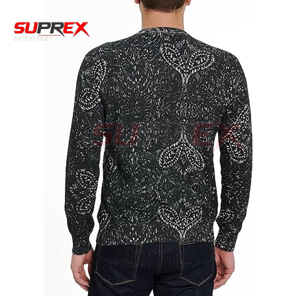 2023  embriodary  breathable    sweaters for men  long sleeves  knitted sweater casual or office wear for  men