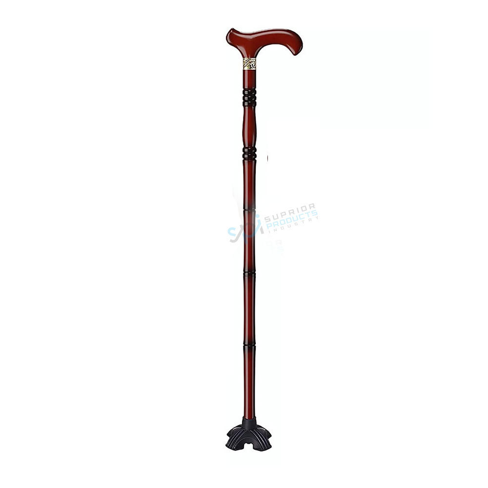 Vintage Wooden Walking Stick Cane With Brass Handle wood shaft walking stick for old men