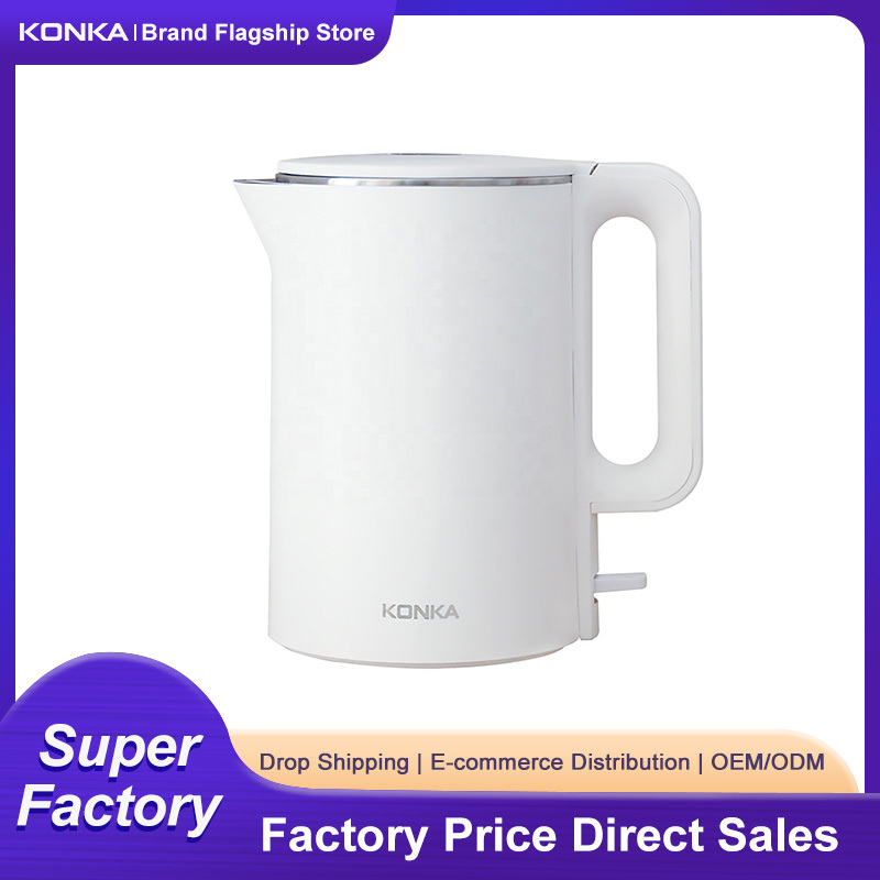 Hot selling 1.8L electric kettle price 1500W anti-drying white household 304 stainless steel electric kettle