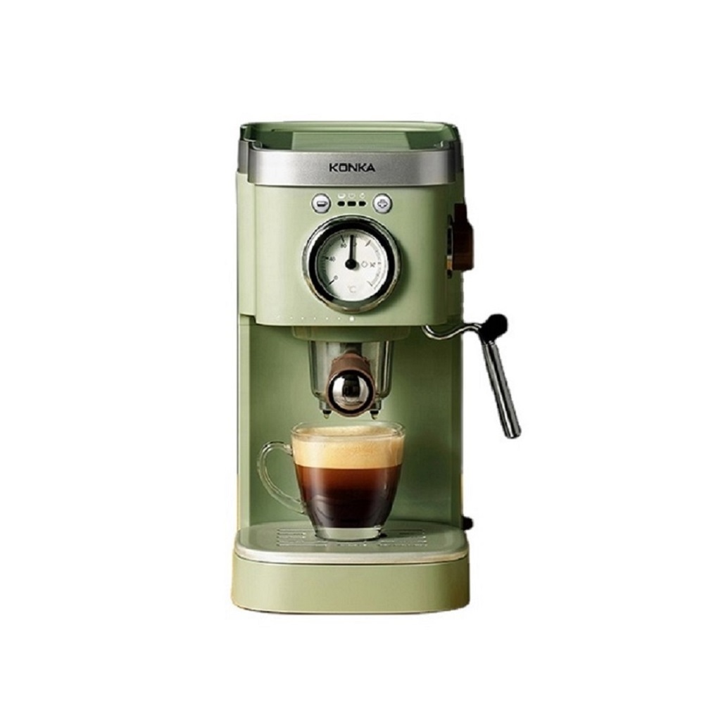 KONKA Italian semi-automatic capsule coffee machine household retro fancy milk bubble mini coffee powder dual purpose machine