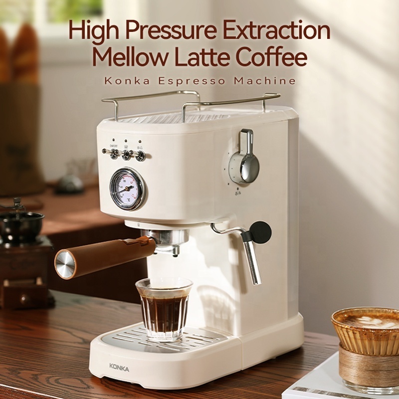 Semi-Automatic Espresso Coffee Machine Maker 1.2L Profesional Cappuccino Expresso Machine Coffee Maker 20 Bar With Milk Frother