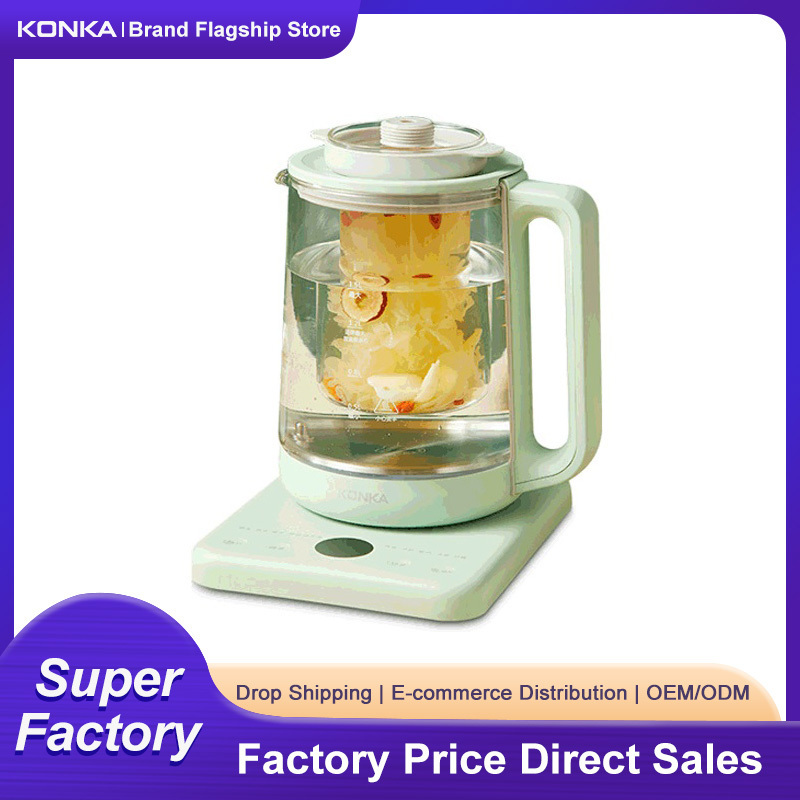 Konka automatic multifunctional health pot anti-scalding glass water kettles electric for boil water tea porridge soup